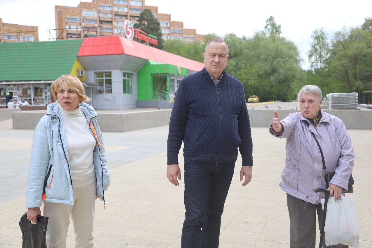 В Большом Серпухове ведётся контроль за благоустраиваемыми общественными пространствами