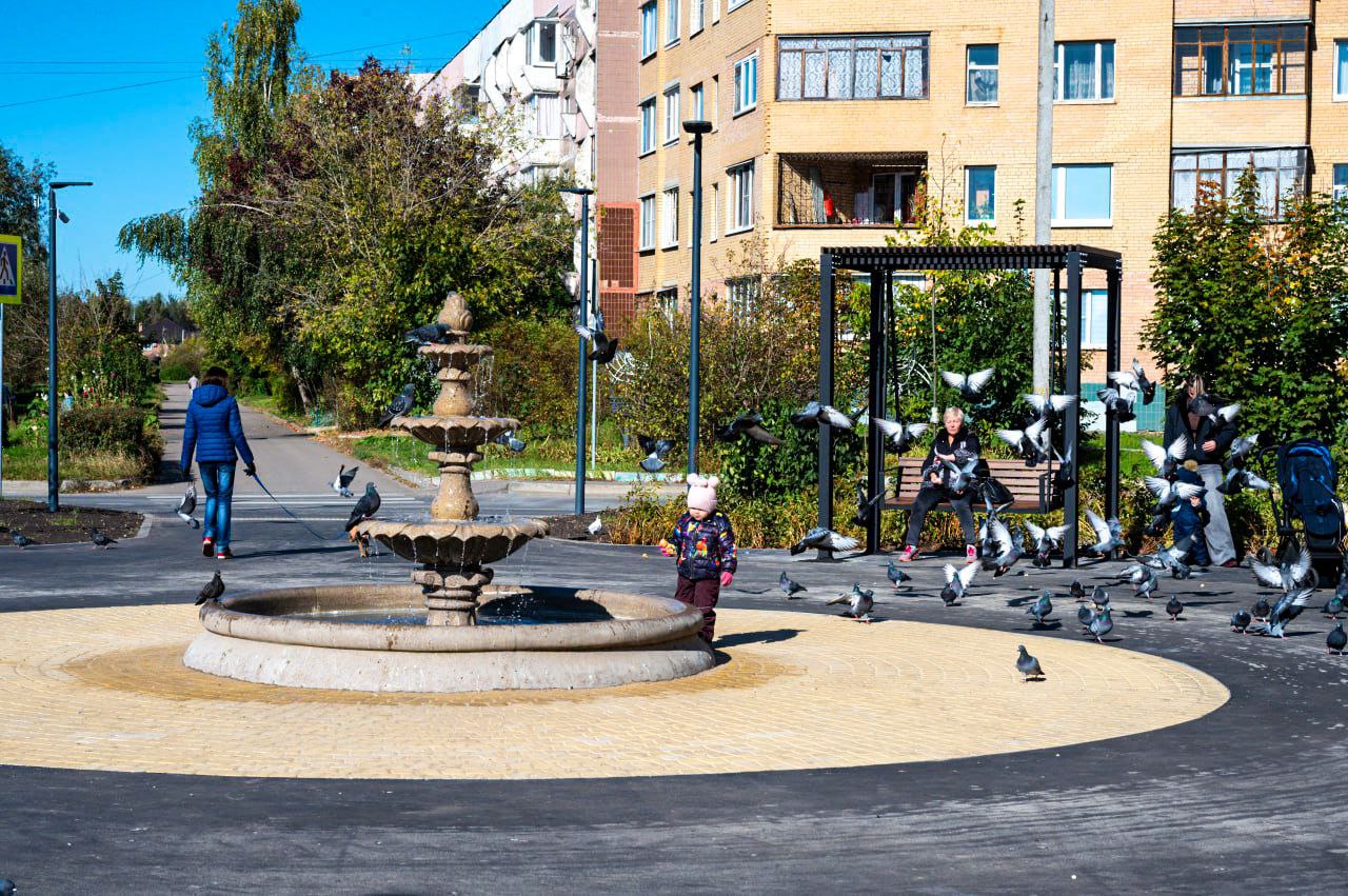 В Серпухове завершено благоустройство пешеходной зоны в микрорайоне Ивановские дворики