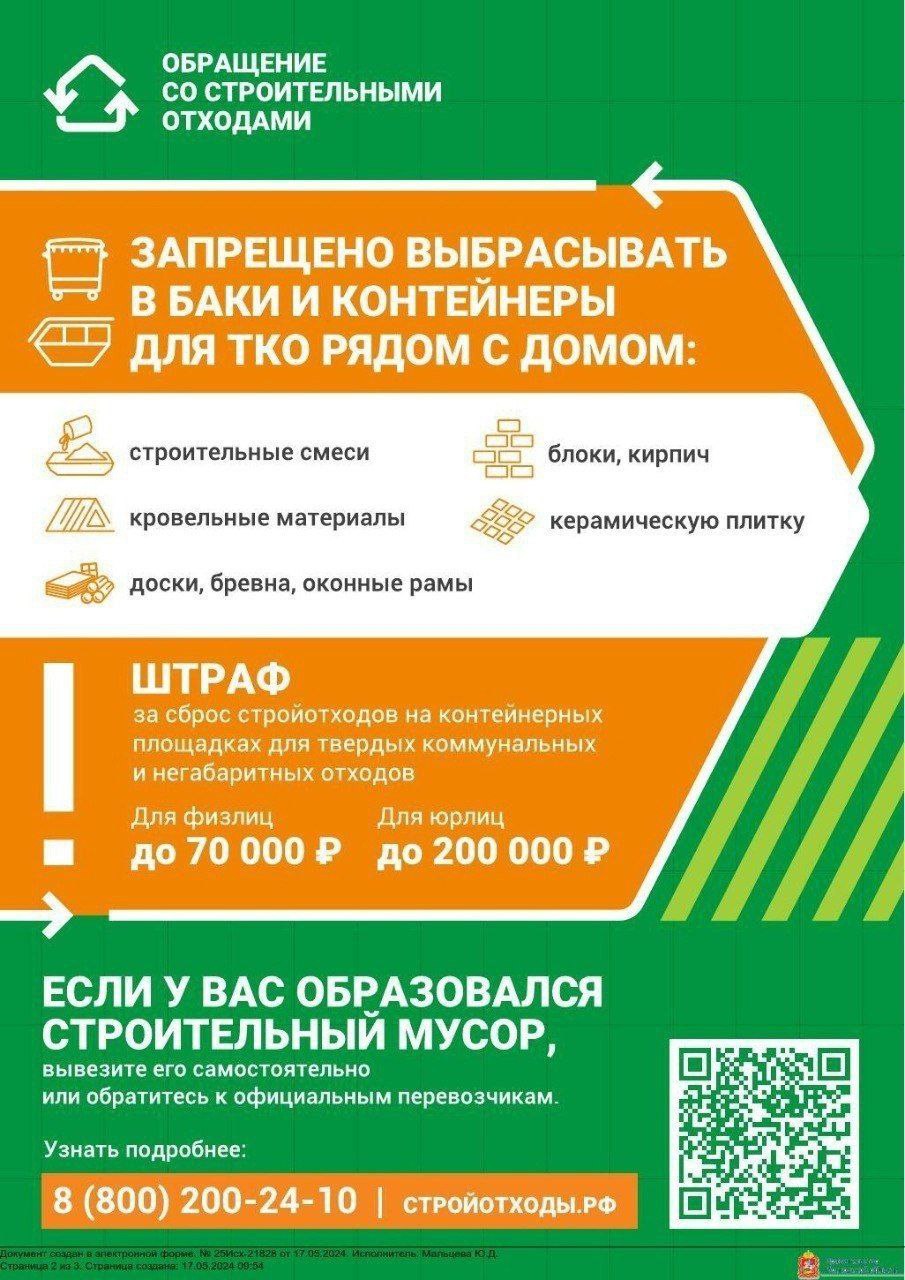 Серпуховичей информируют о правильной утилизации ТКО