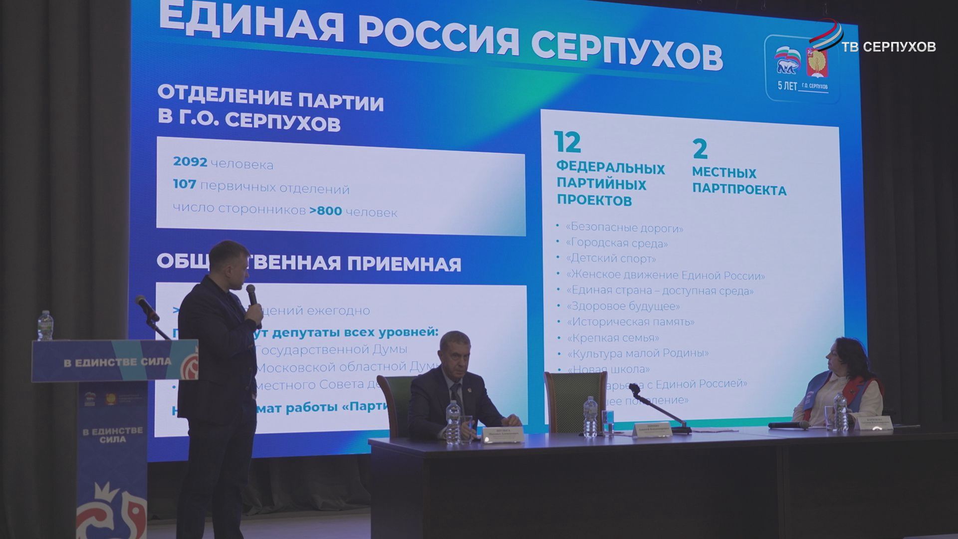 В Серпухове местное отделение «Единой России» реализует 14 проектов