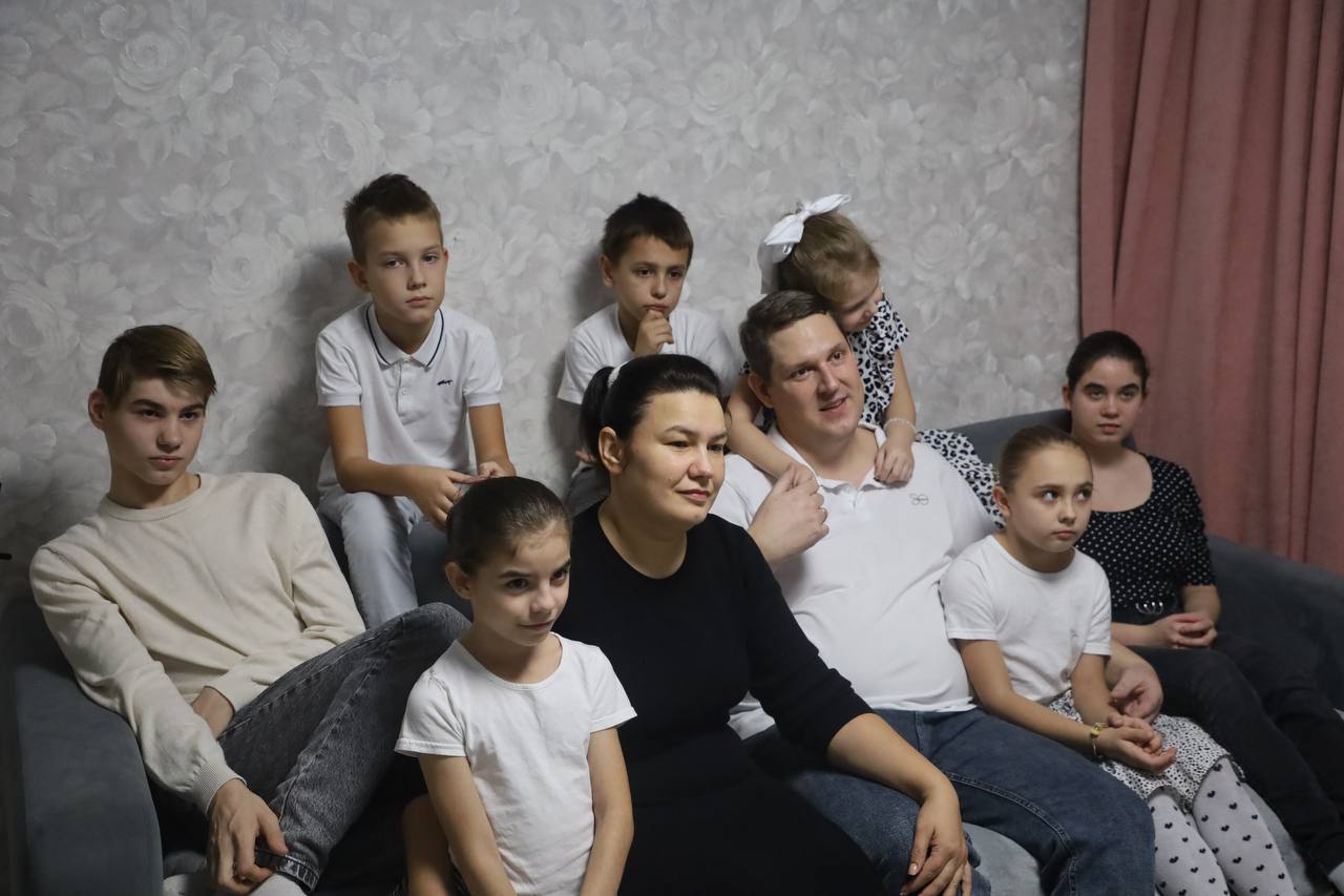 Семья Корольковых из Серпухова, воспитывающая семерых детей, получила статус ресурсной