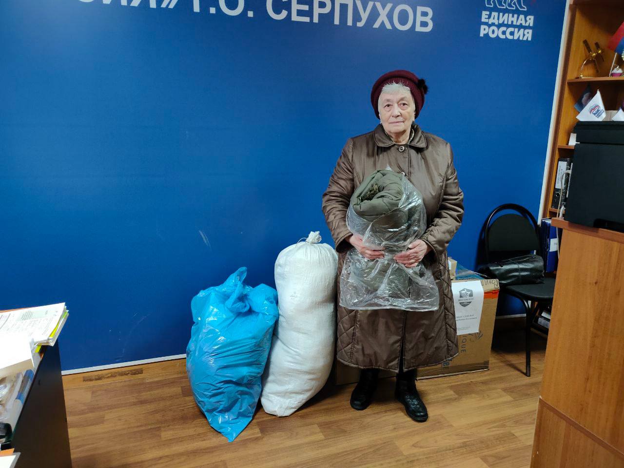 В Серпухове продолжается приём помощи для переселенцев из Курской области