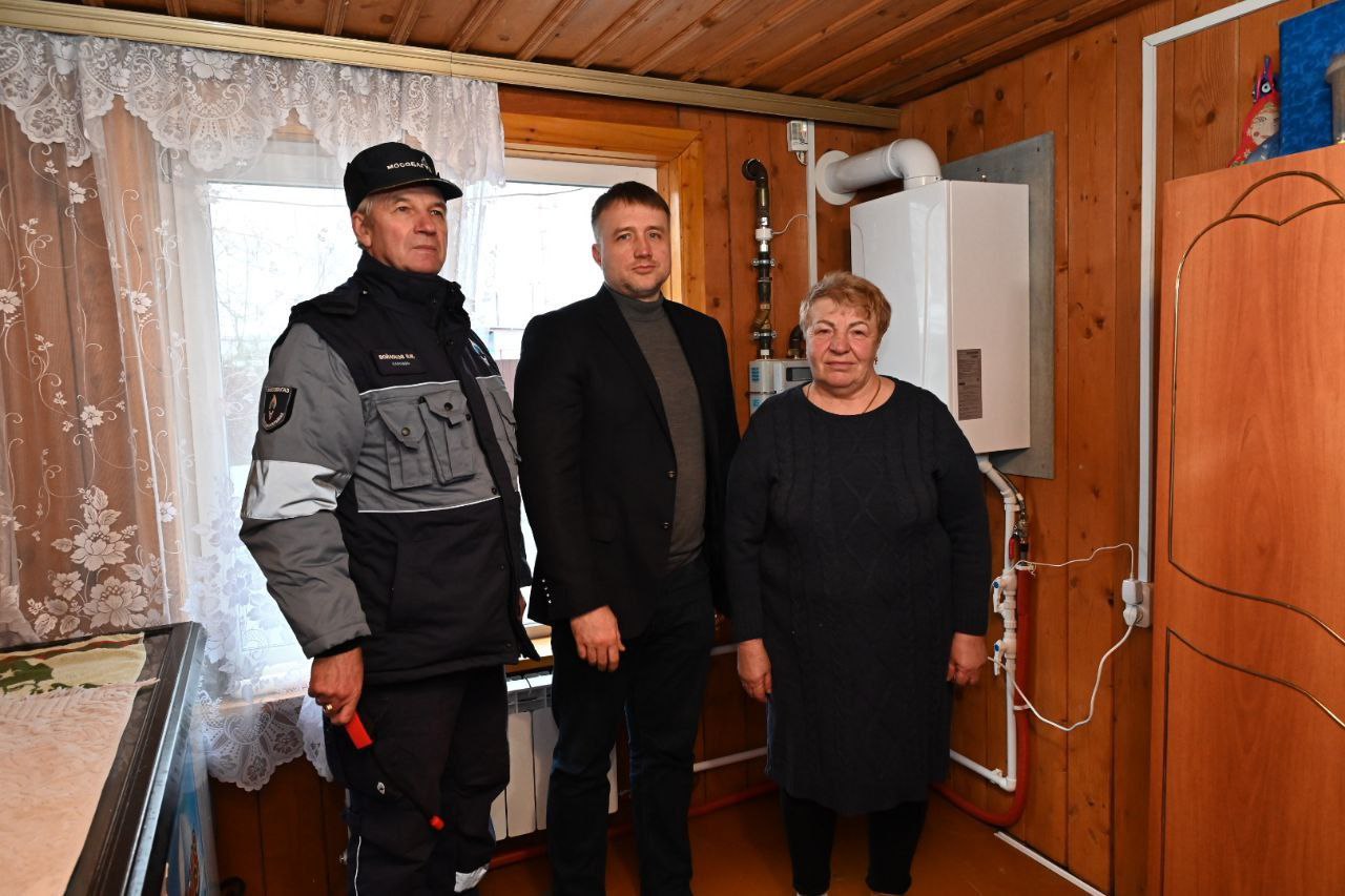 В дом матери погибшего на СВО серпуховича подвели газ и установили современный котёл