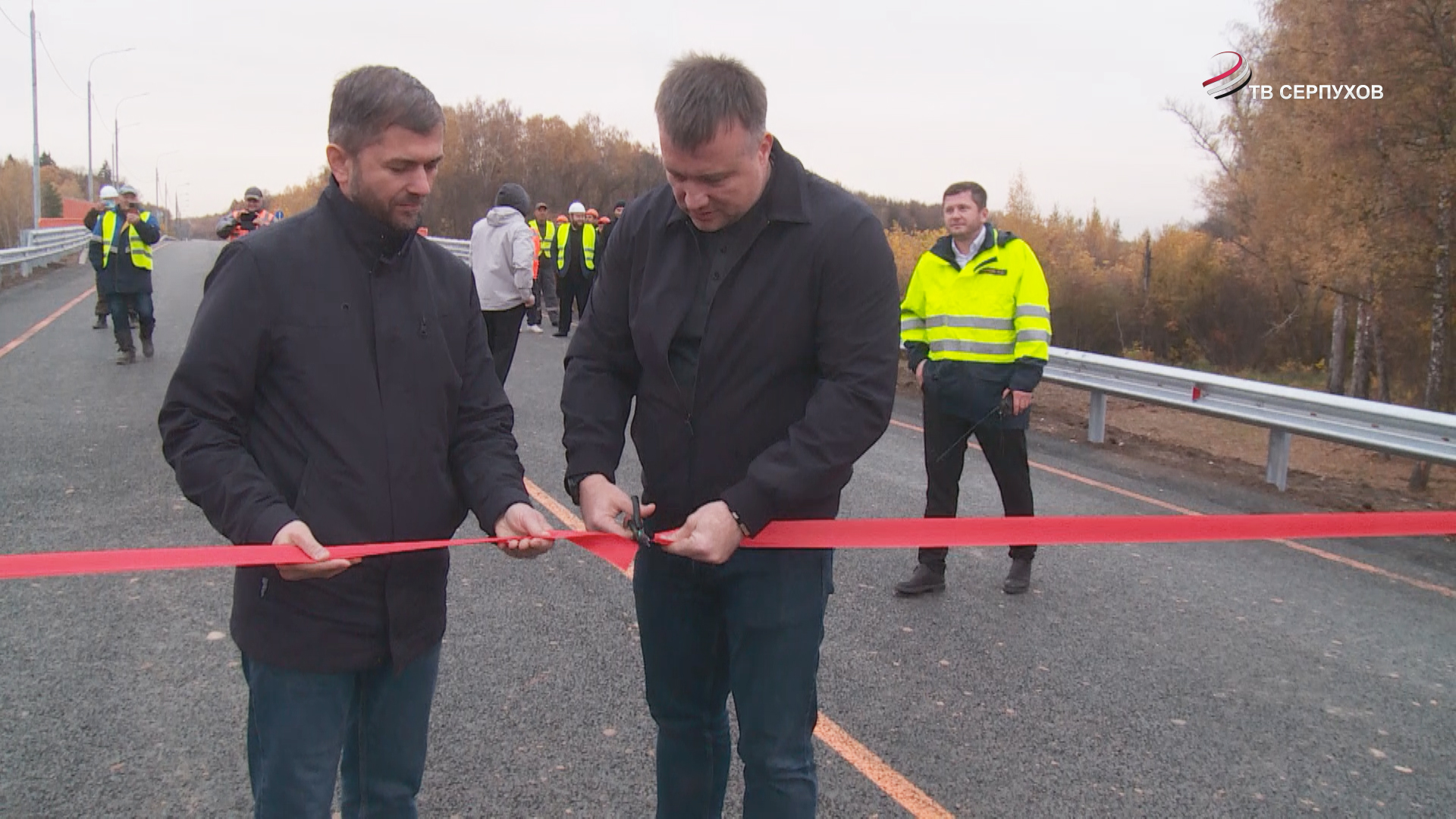 В Серпухове после капремонта открыли путепровод близ деревни Лукино