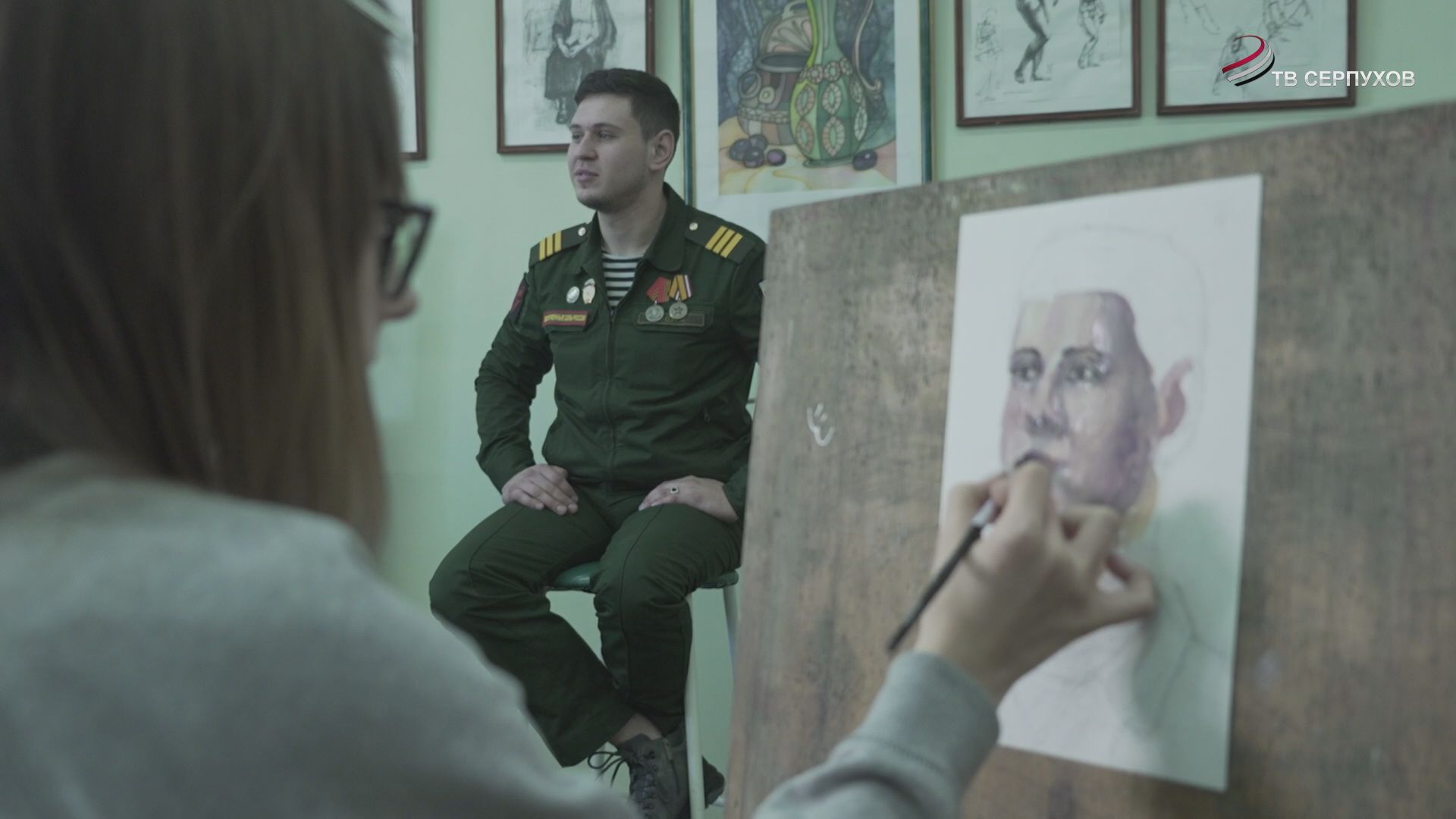 В Серпухове создали портрет героя