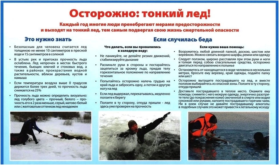 Серпуховичам напомнили о правилах поведения на водоёмах зимой