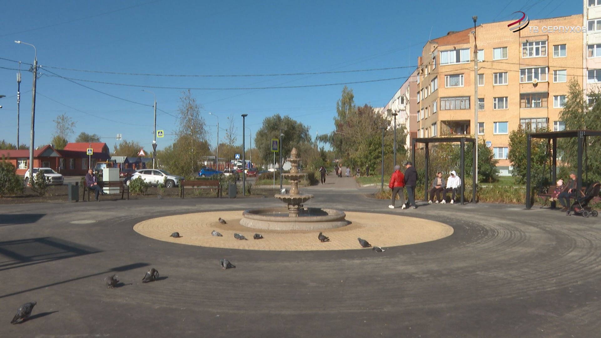 В Серпухове завершилось благоустройство пешеходной зоны на улице Новая