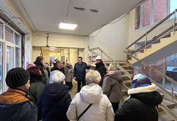 В Пущино прошла проверка хода работ по капитальному ремонту Детской школы искусств имени А. А. Алябьева